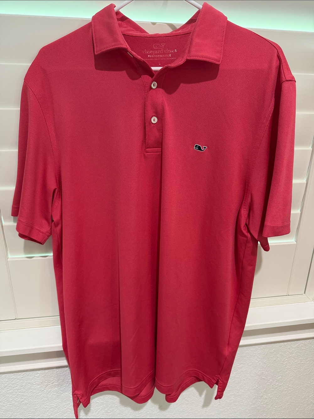 Vineyard Vines Men's Coral-Red Performance Polo